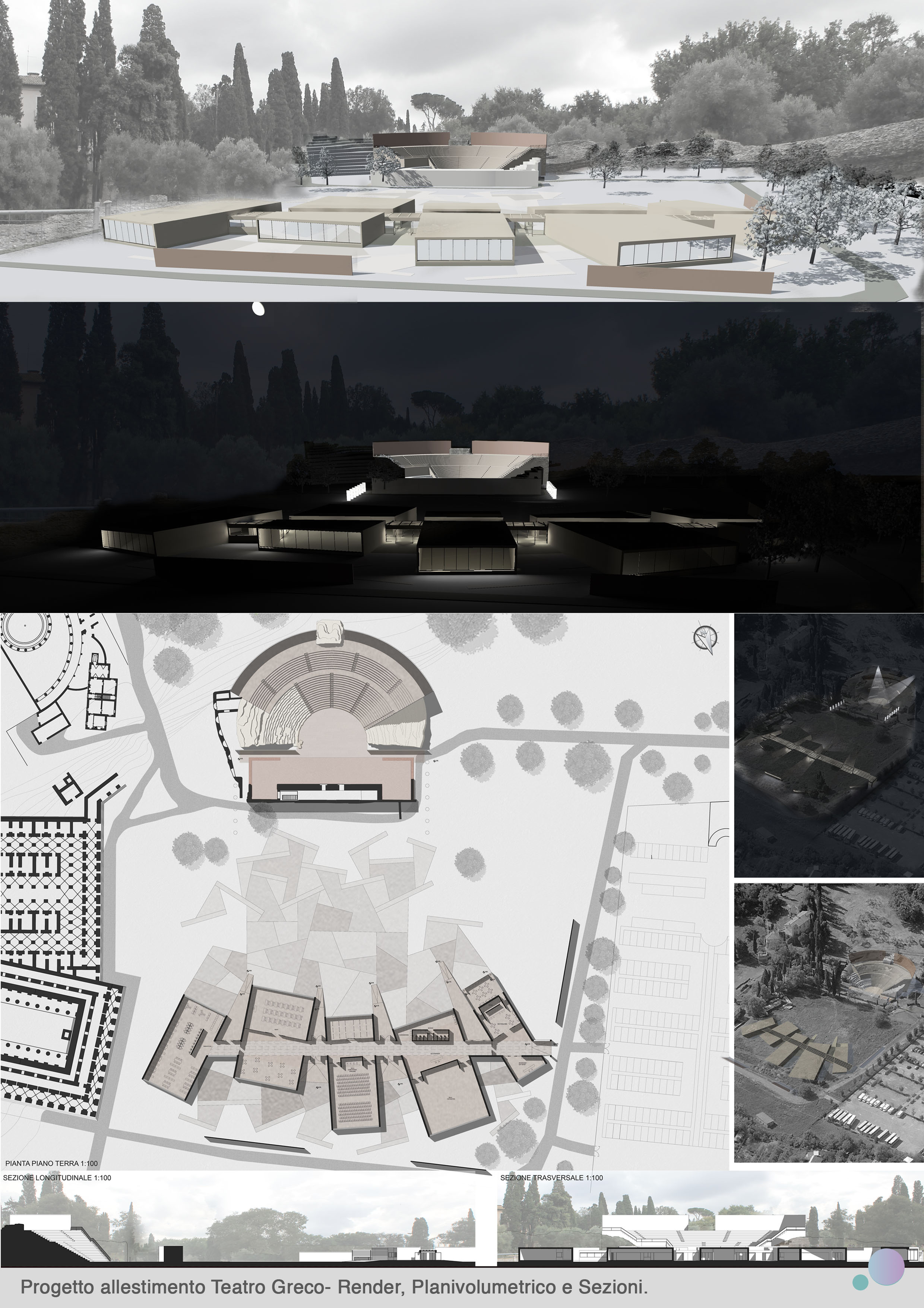 Progetto Museo espositivo-teatro greco Villa Adriana