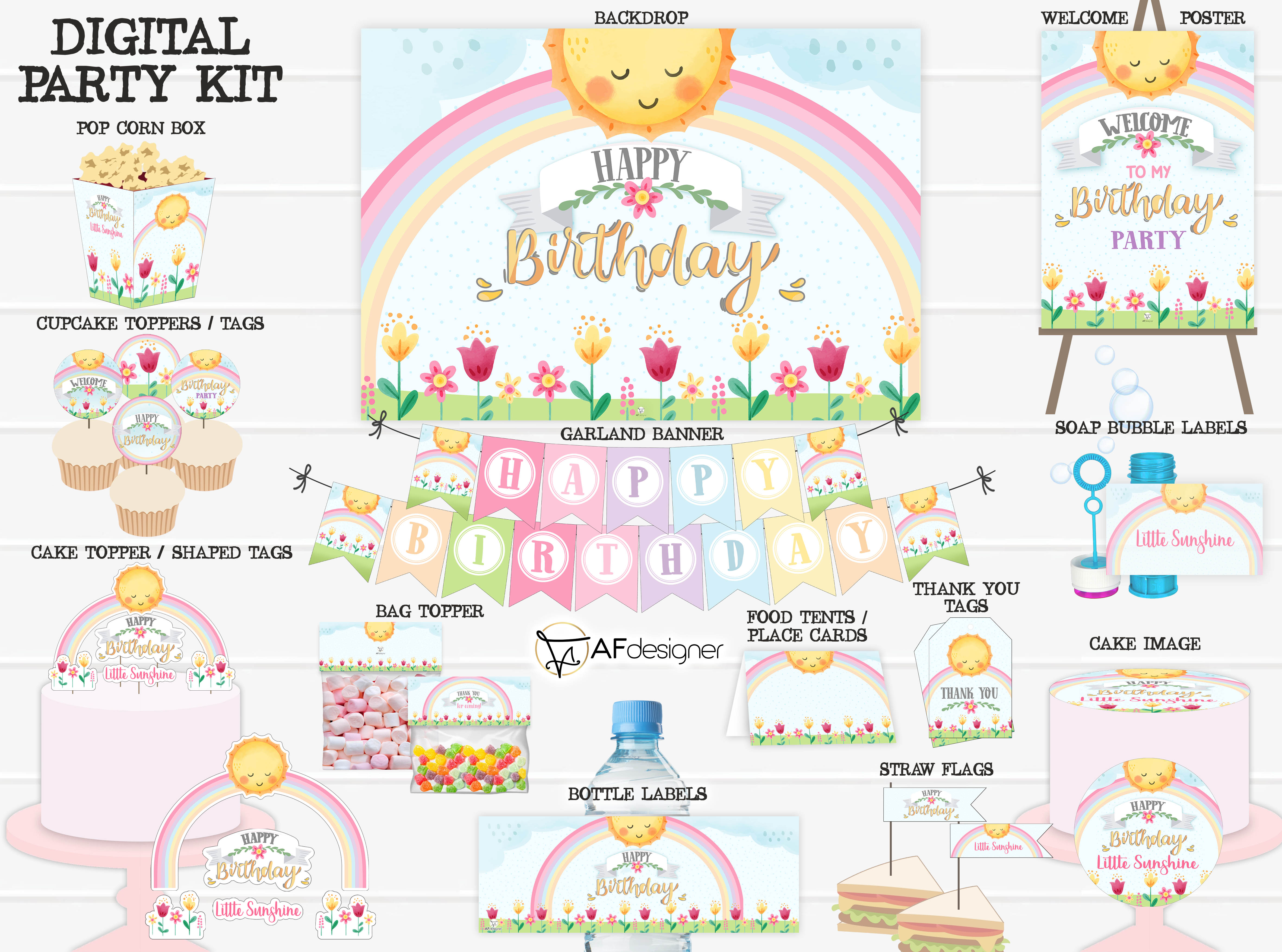 GRAFICA per EVENTI – PARTY KIT e COORDINATI – AFdesigner