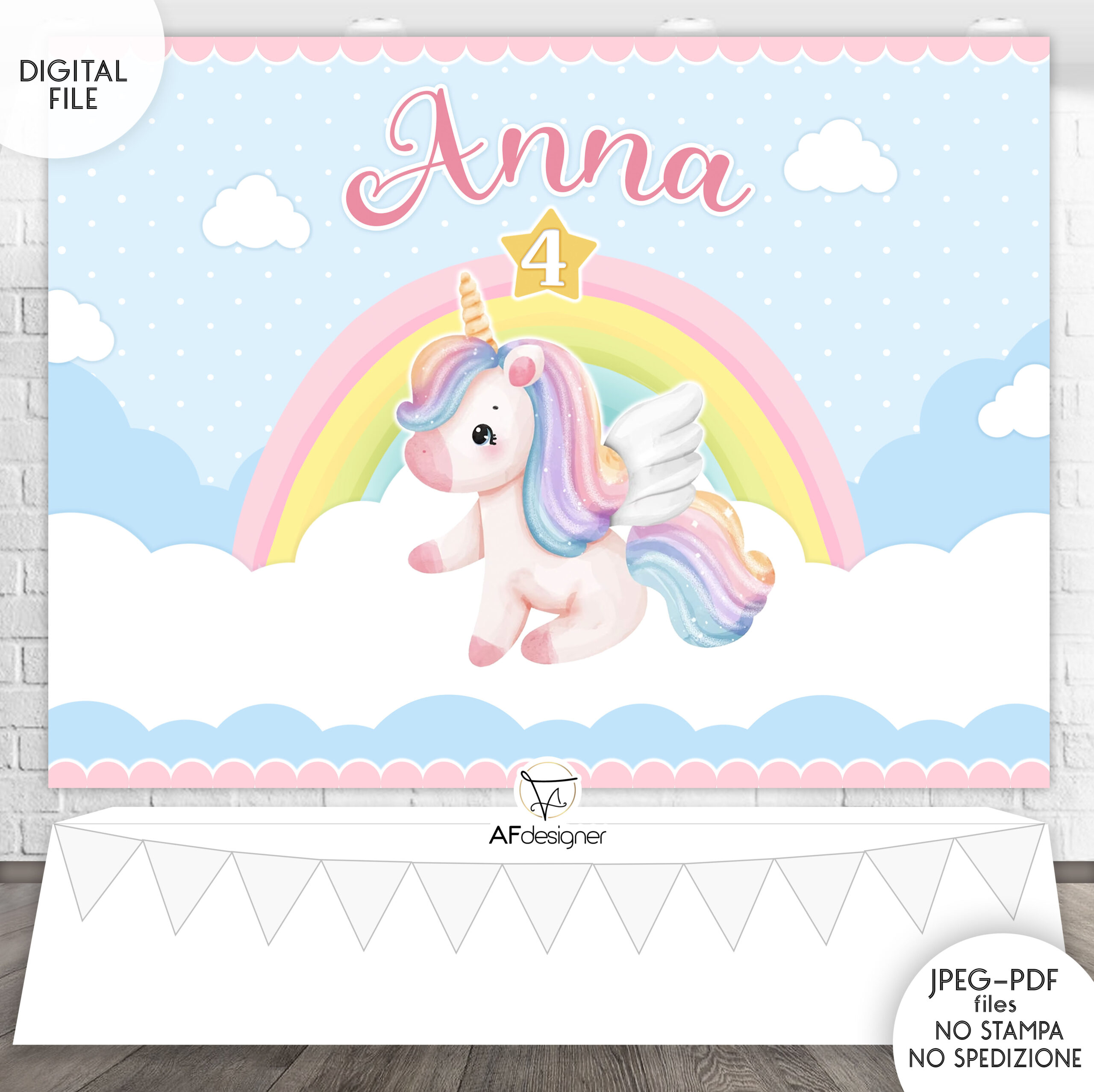 Festa di compleanno a tema Unicorno – AFdesigner